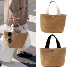 Ladies Wicker Handbag Bag Tote