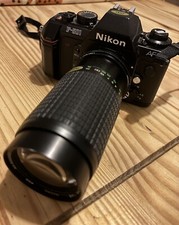Nikon F501 w/80-200mm Sun Zoom Lens - spares or repair - WORKING PLEASE READ