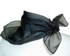 50s Scarf Black Pink Lady Grease Hen Night Neck Chiffon Tie Fancy Dress 