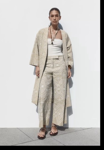 Zara coord set embroidered - set,