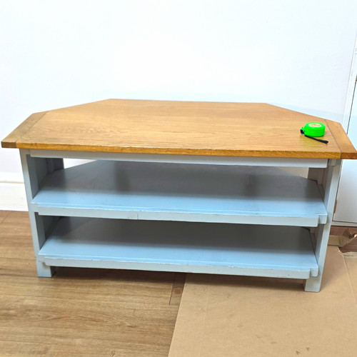 Grey oak effect wood tv - grey,