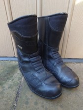 Oxtar Motorbike Boots Black Gore-Tex Waterproof EU 41 Ankle Zip Up