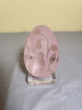 Vintage Frosted Pink Glass