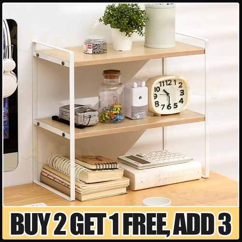 Wooden storage rack desktop - wooden,