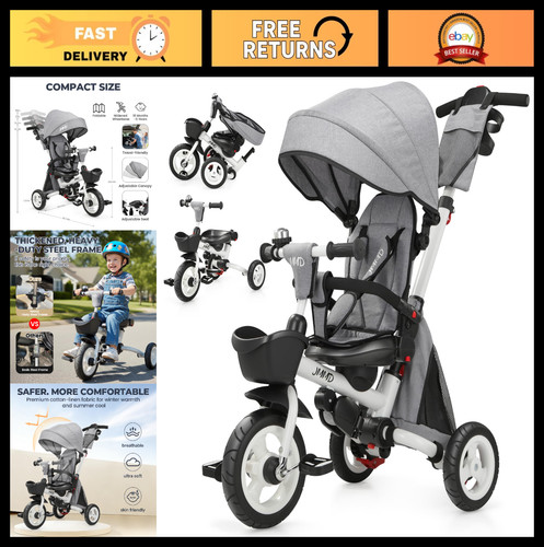Foldable tricycle - 8-in-1,