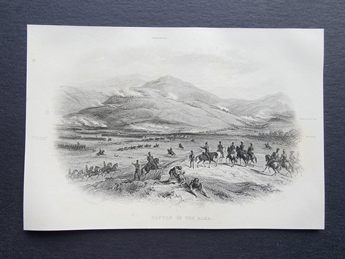 Antique 1857 print battle of - antique,