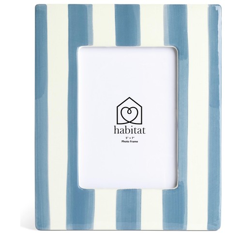 Blue ceramic photo frame 5x7 - ceramic,