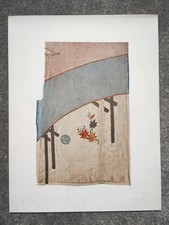 White SIlk Fabric with Autumn