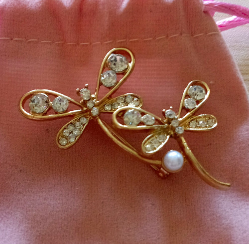 Costume gold tone dragonfly - costume,