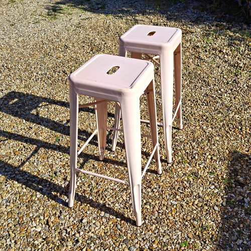 Pair ofpink metal industrial - pair,