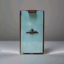 Original Enamel RAF or WAAF Sweetheart Zenette Powder Compact And Cigarette Case