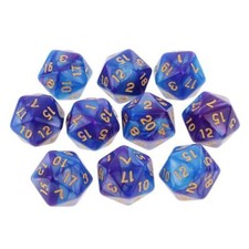 10pcs 20 Sided Dice D20 Polyhedral Dice for  Game Dice
