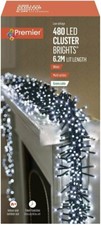 Premier 480 LED Cluster Indoor Outdoor Multi-Action  Christmas Tree Lights WHITE