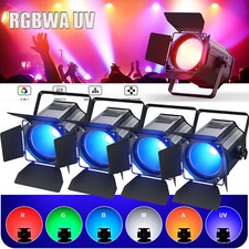 4x 200W RGBWAUV LED COB Par