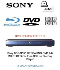 Sony BDP-S350 HD RCA HDMI DVD 1-6 Multi Region Blu-Ray Player 12M WARRANTY