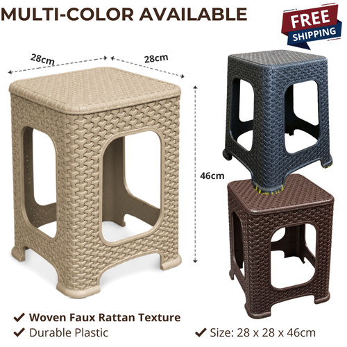 Backless plastic stool seat - backless,
