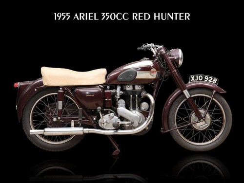 1955 ariel 350cc red hunter - 350cc,