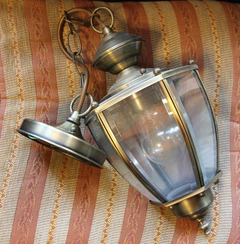 Brass finish glass - &,