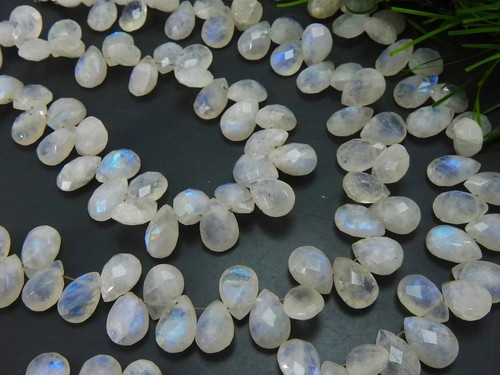 Rainbow moonstone faceted - moonstone,