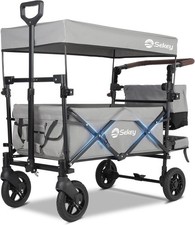 Grey Kids Folding Wagon with