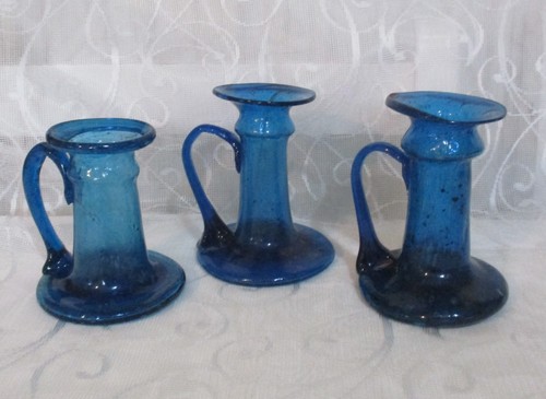 Blue art glass - 3, x