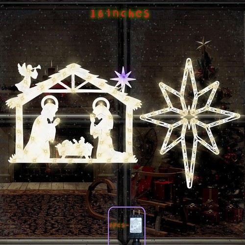 Christmas tree window - 16",