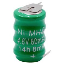4V80H 4.8V NI-MH BACK UP BATTERY PCB Mount 4xV80H 4/V80H 2 pin