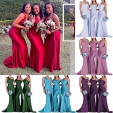 Long Evening Wedding Party Ball Gown Formal Bridesmaid Prom Dresses Mermaid Gown