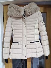 Womens Cream Puffer Coat