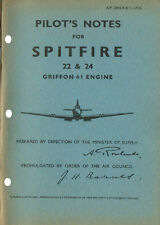 Spitfire 22 & 24 Pilots Notes: RAF Fighter/ Newly Printed Manual