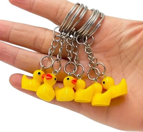 Resin rubber duck keychain - rubber,