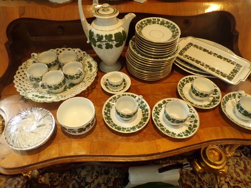 Meissen wine leaves with gold - with,