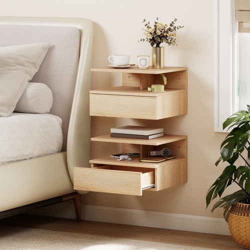 Floating bedside table - bedside, set