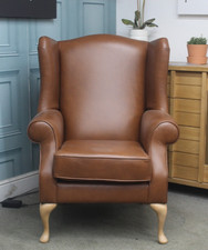 PARKER KNOLL, JOHN LEWIS OBERON WING BACK CHAIR IN LONDON SADDLE LEATHER