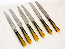 Art Deco Knives Black & Yellow