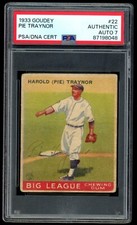 1933 Goudey 22 Pie Traynor PSA