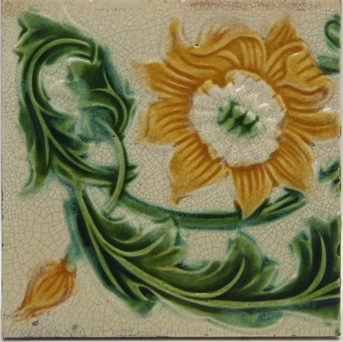 Art nouveau fireplace tile - nouveau,