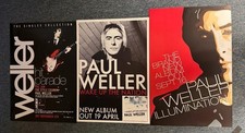3 RARE  UNUSED VINTAGE BILLBOARD/RECORD STORE POSTERS - JAM PAUL WELLER (2000s)