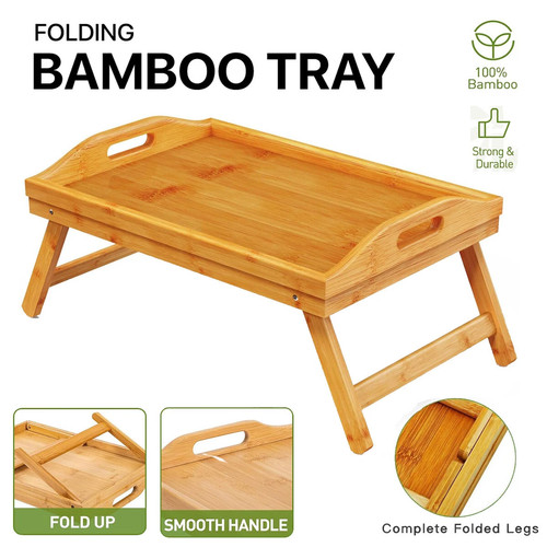 Brown wooden lap tray - brown,