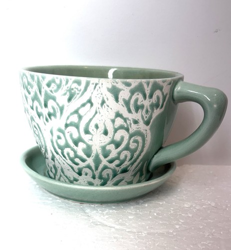Teacup saucer planter plant - teacup, &