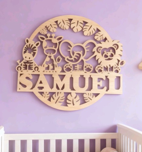 Baby room safari wall - wall, plaque