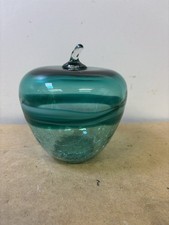 Art Glass Apple Green  Swirl