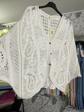 Boho Crochet Cardigan. Cotton