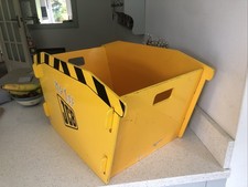 ‘My First’ JCB Skip Shape Childs Toy Storage Box Yellow Dismantles Large Size