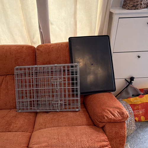 Folding steel wire dog crate - folding,
