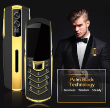 Unlocked Mobile Phone GSM Metal Body Leather Luxury Cellphone Dual SIM cards