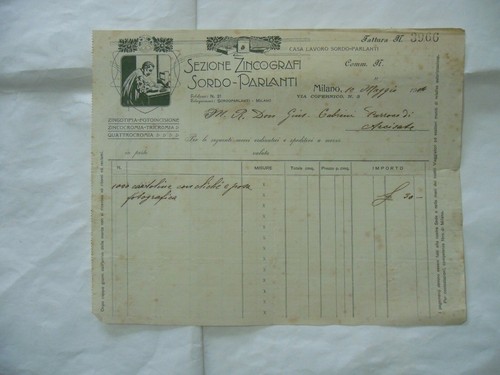 Invoice section zincographers - invoice,