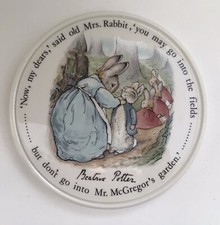 Wedgwood Beatrix Potter Peter Rabbit Wall Plaque -Great Condition - Free Postage