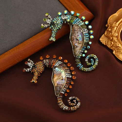 Women vintage shell rhinestone - vintage,