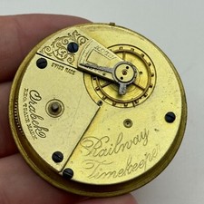 47.6mm Antique Railway Timekeeper Key Wound Pocket Watch Movement PARTS REPAIR